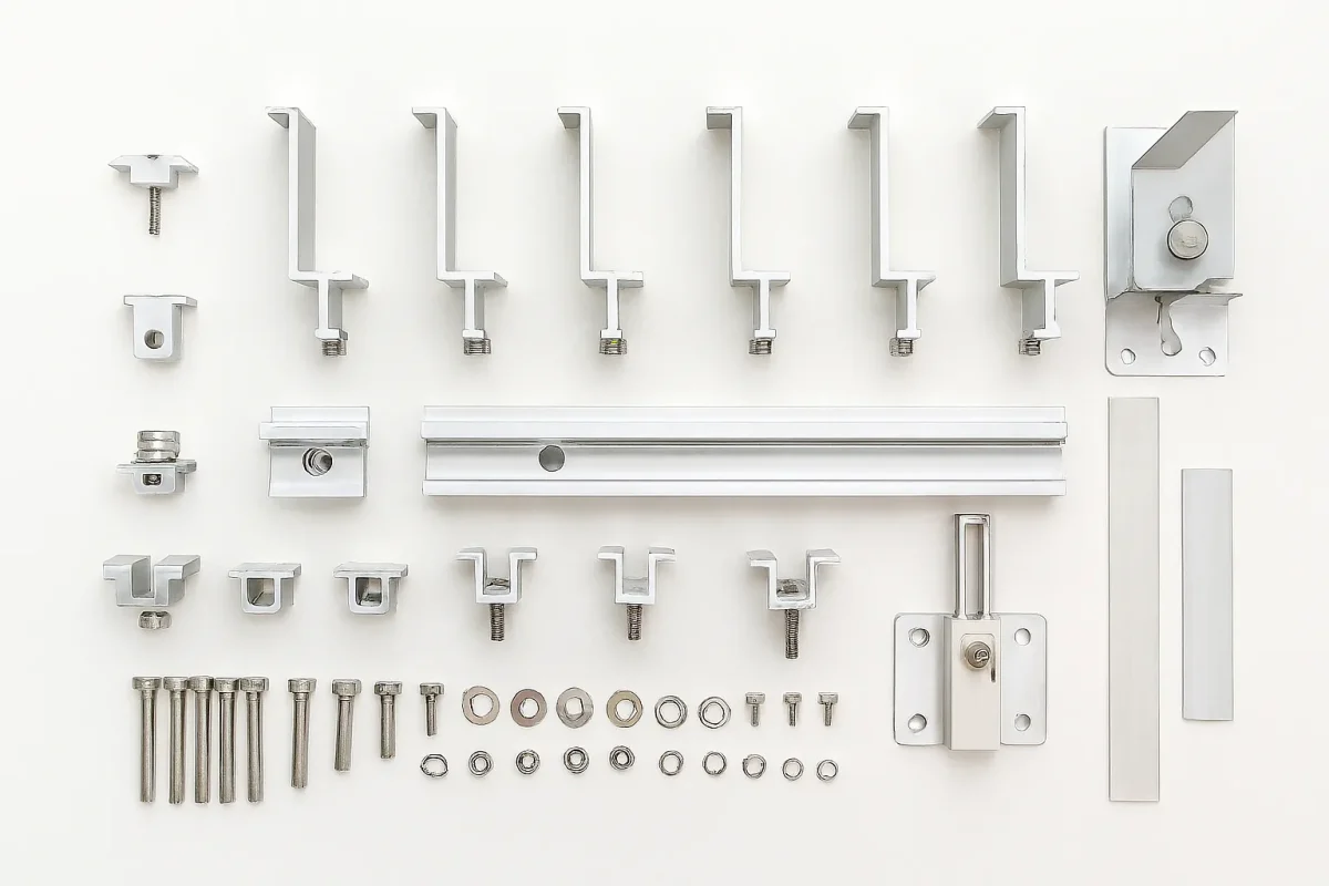 مجموعه کامل اتصالات استراکچر خورشیدی
