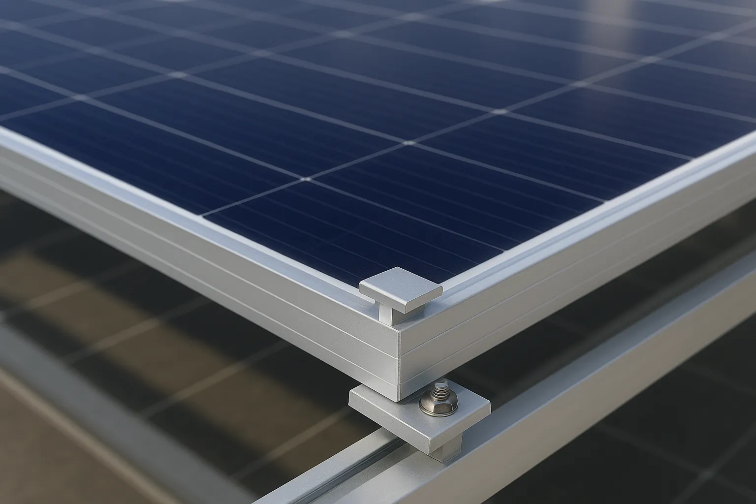 کلمپ انتهایی استراکچر خورشیدی: نگهدارندهای مطمئن برای اولین و آخرین پنل