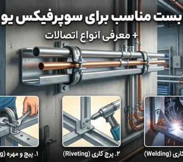 بست مناسب برای سوپرفیکس یو + معرفی انواع اتصالات (پیچ، پرچ، جوش)