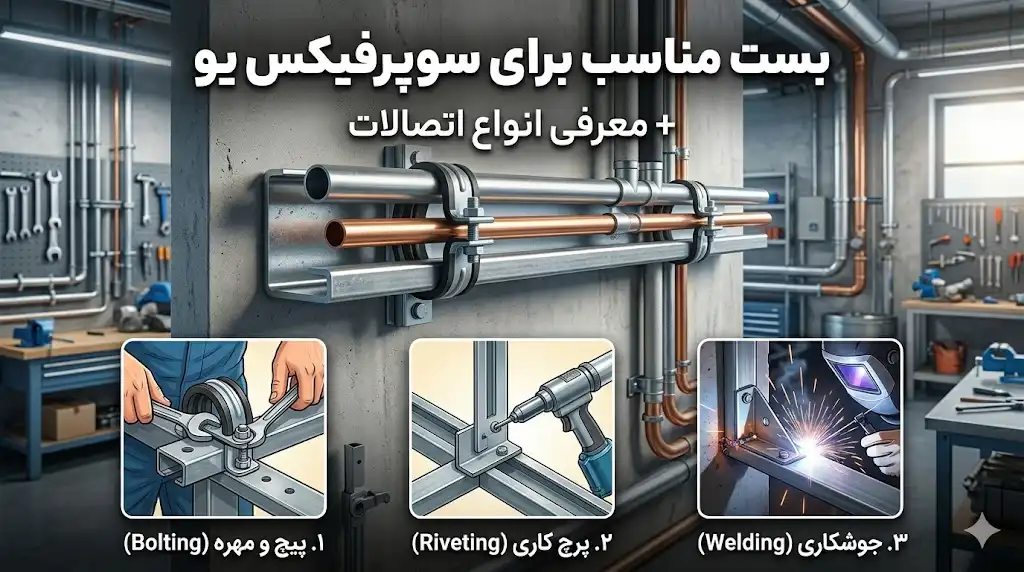 بست مناسب برای سوپرفیکس یو + معرفی انواع اتصالات (پیچ، پرچ، جوش)