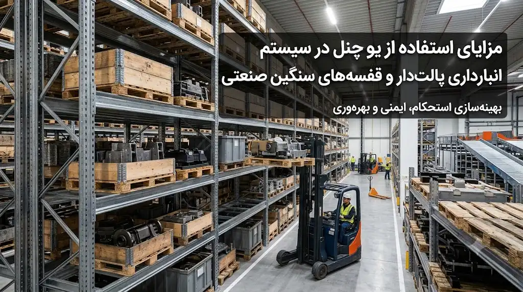 مزایای استفاده از یو چنل در سیستم انبارداری پالت‌دار و قفسه‌های سنگین صنعتی