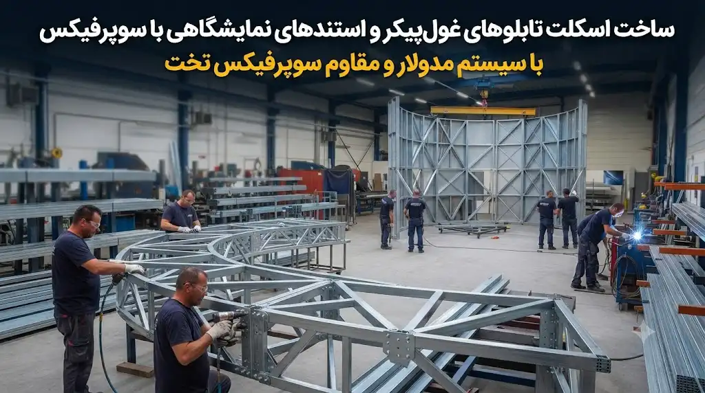 ساخت اسکلت تابلوهای تبلیغاتی و استند نمایشگاهی با سوپرفیکس تخت
