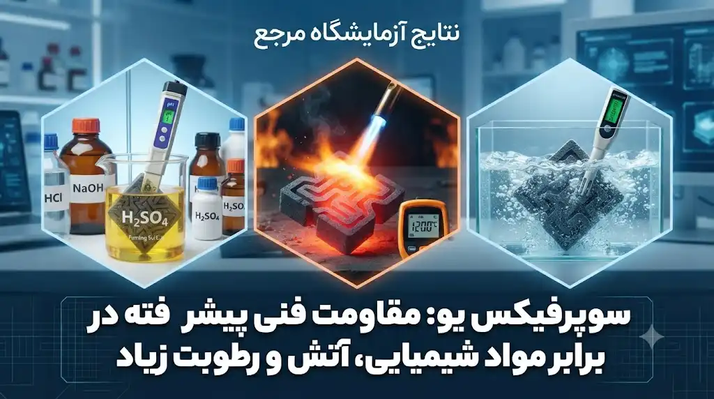 واکنش سوپرفیکس یو به مواد شیمیایی، آتش و رطوبت زیاد؛ بررسی مقاومت‌های فنی