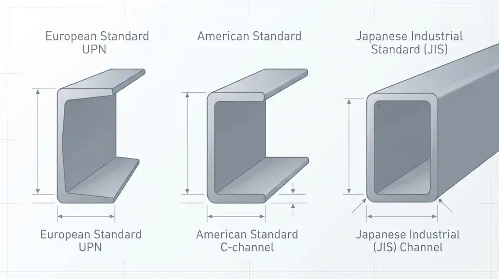 بررسی ضخامت و ابعاد مقاطع یو چنل