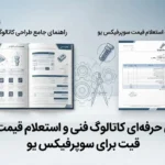 چگونه یک کاتالوگ فنی حرفه‌ای و نمونه نامه استعلام قیمت برای سوپرفیکس یو طراحی کنیم؟
