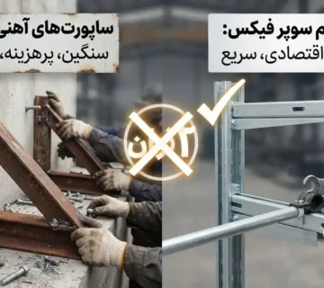 مقایسه قیمت سوپر فیکس با ساپورت‌های آهنی سنتی؛ کدام گزینه اقتصادی‌تر است؟