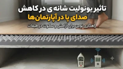 تأثیر یونولیت شانه‌ای در کاهش صدای پا در آپارتمان‌ها؛ بررسی عملکرد عایق صوتی